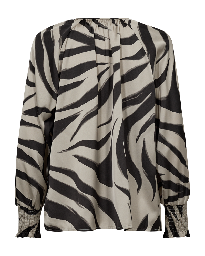 FQBLOSA - BLUSE - GRAU UND SCHWARZ