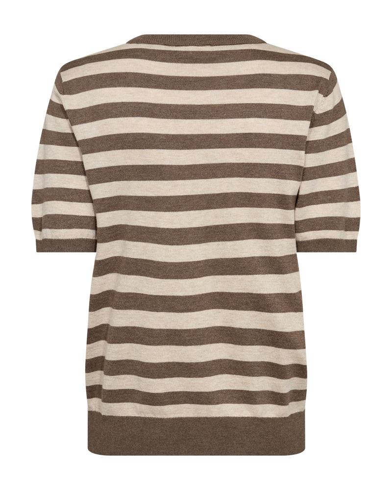 FQJOEL – GESTREIFTER PULLOVER - BRAUN UND BEIGE