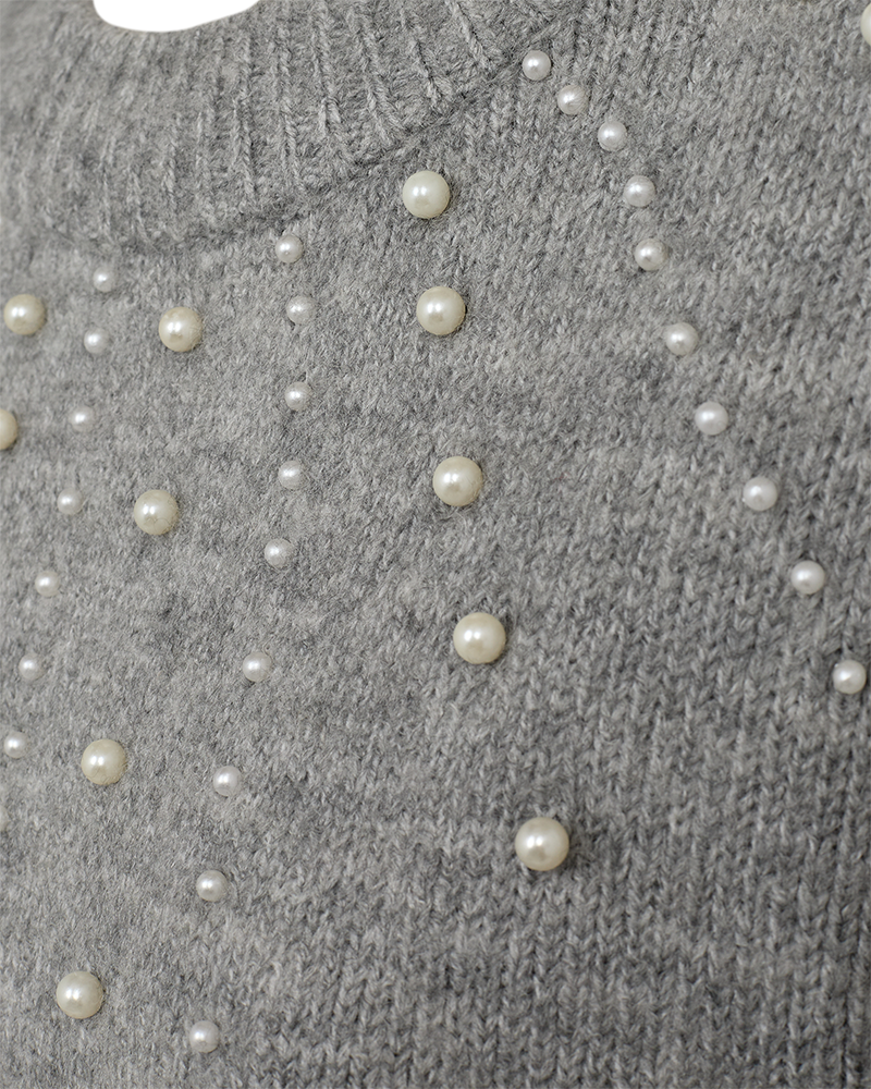 FQPEARL - PULLOVER - GRAU