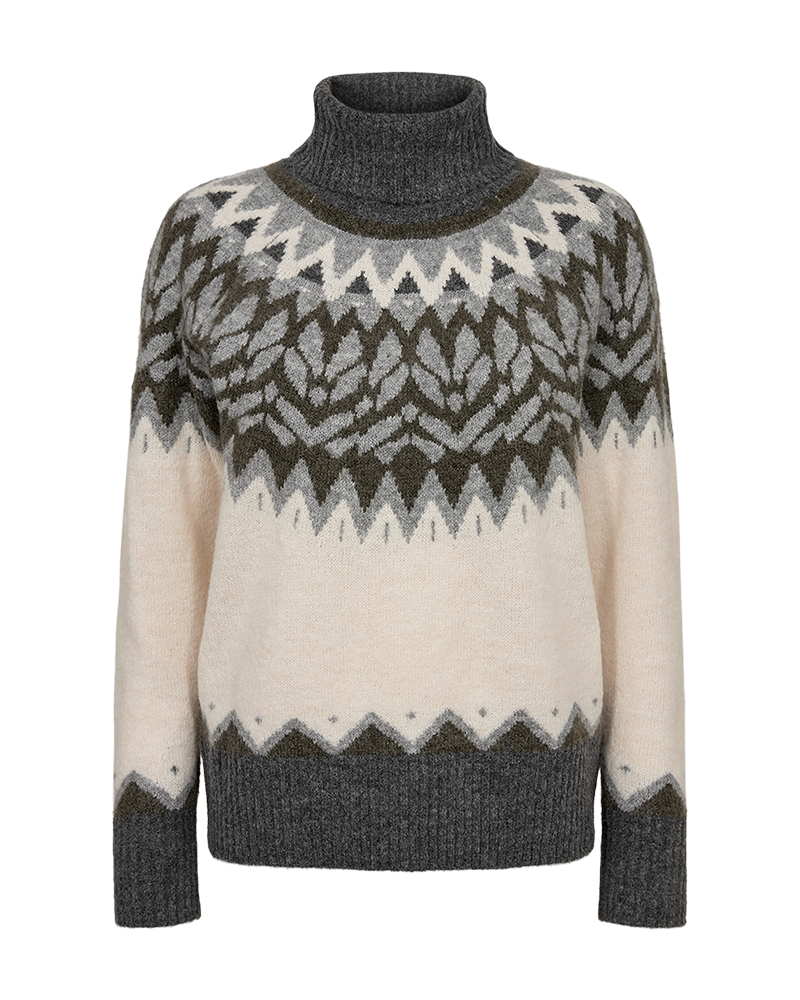 FQMERLA - PULLOVER - GRAU UND BEIGE