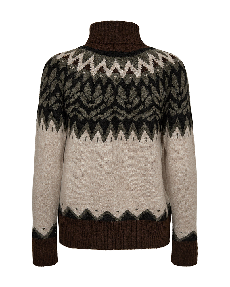 FQMERLA - PULLOVER - BRAUN UND BEIGE