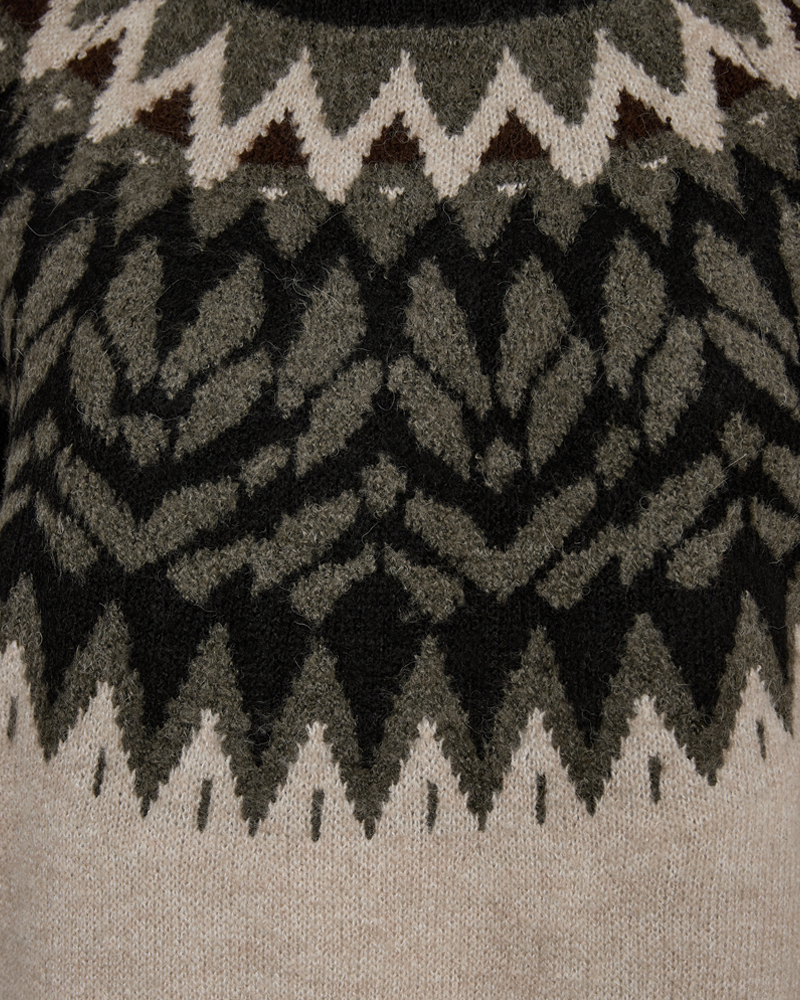 FQMERLA - PULLOVER - BRAUN UND BEIGE