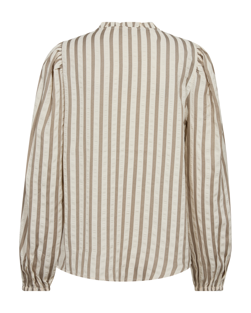 FQNOTO - BLUSE - BRAUN UND WEISS