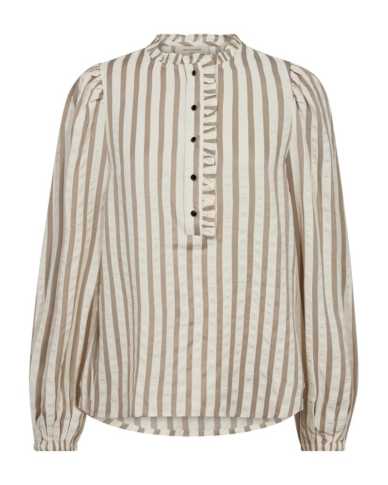 FQNOTO - BLUSE - BRAUN UND WEISS