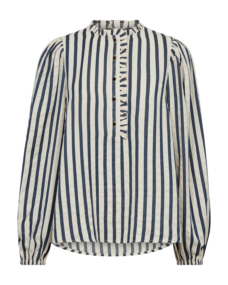 FQNOTO - BLUSE - BLAU UND WEISS