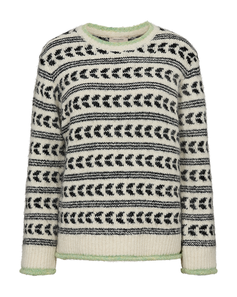 FQLOUISA - PULLOVER - SCHWARZ UND WEISS