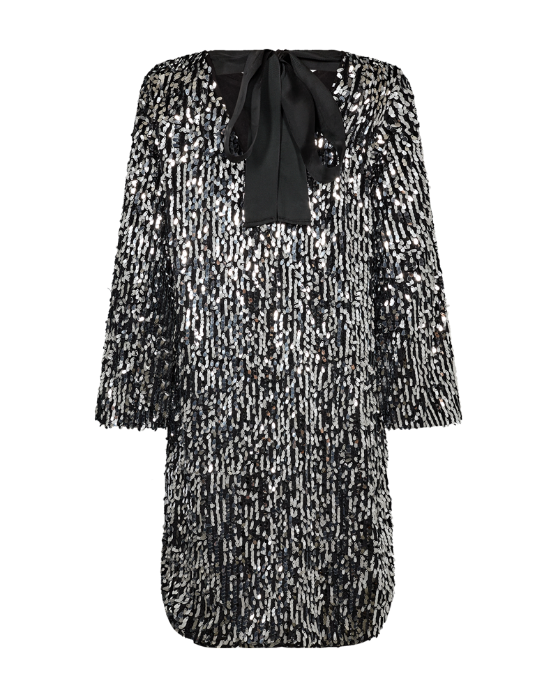 FQEVE - KLEID - GRAU UND SCHWARZ