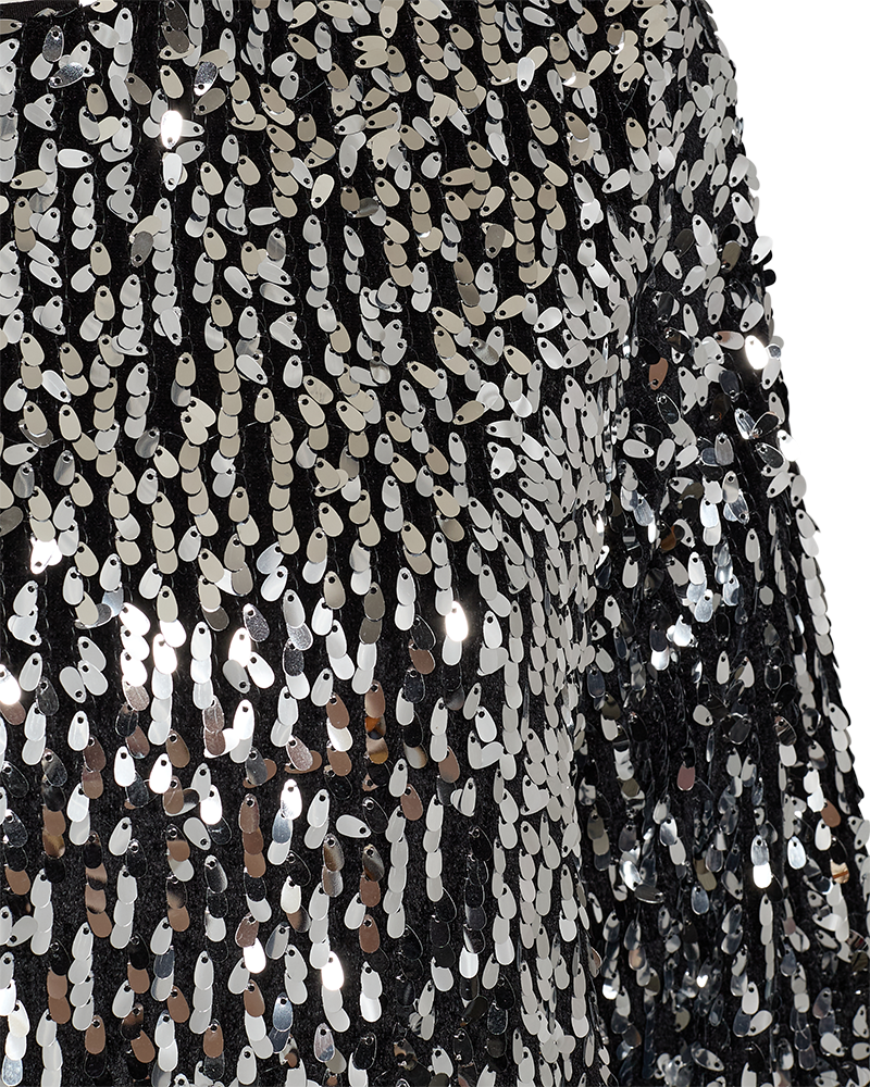 FQEVE - KLEID - GRAU UND SCHWARZ