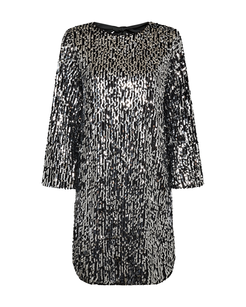 FQEVE - KLEID - GRAU UND SCHWARZ