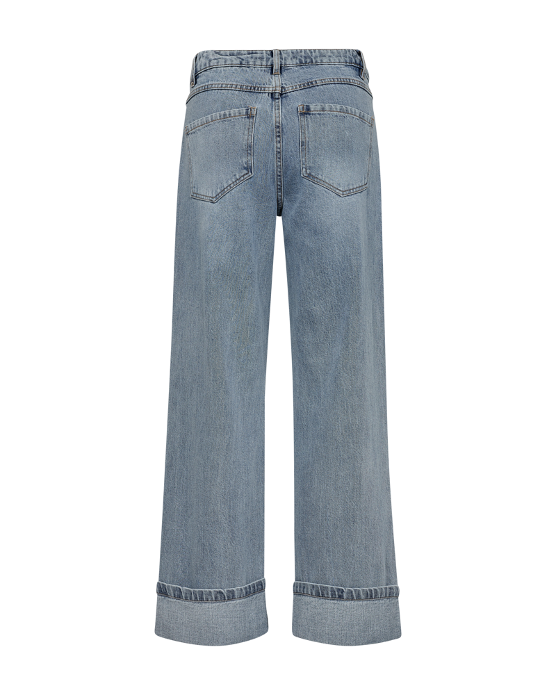 FQMIDDE - JEANS MIT UMKREMPELBAREM SAUM - BLAU