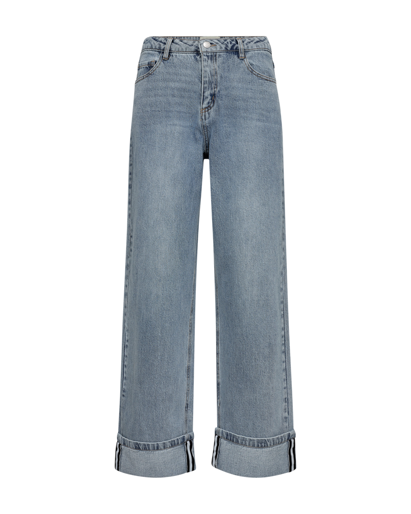 FQMIDDE - JEANS MIT UMKREMPELBAREM SAUM - BLAU