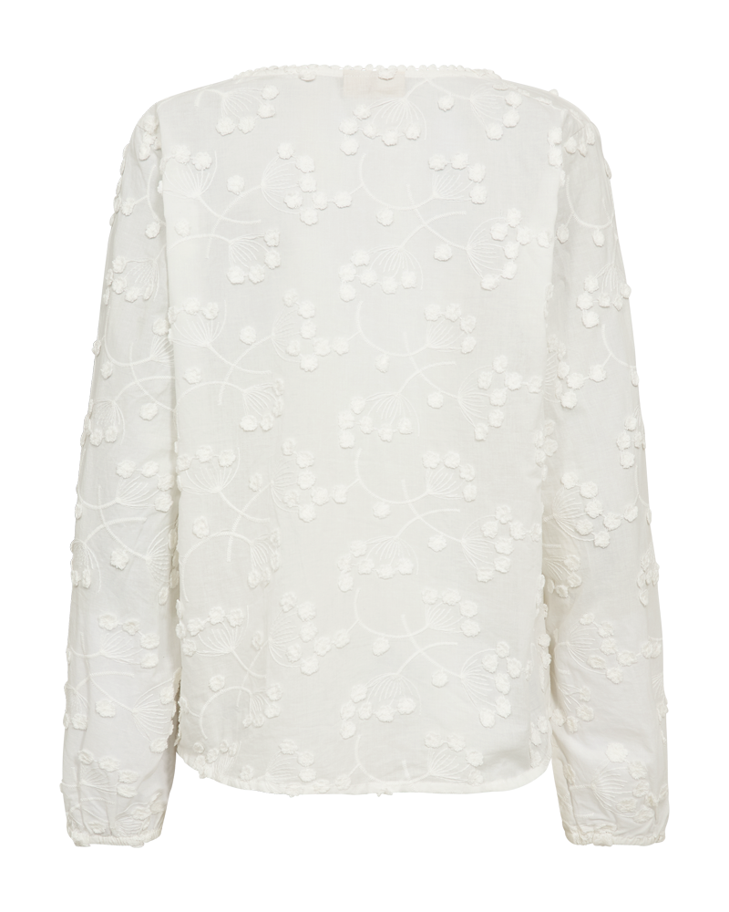 FQSELIA – BLUSE MIT FLORALER STICKEREI - WEISS