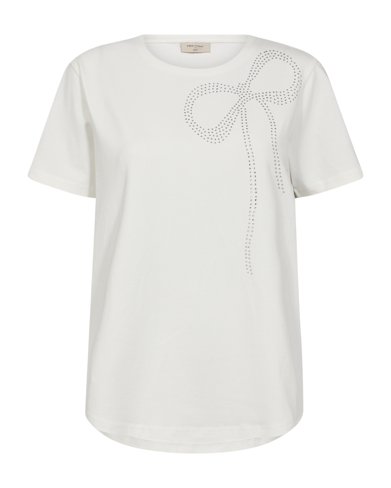 FQFENJAL - T-SHIRT MIT STRASSSTEINE - WEISS