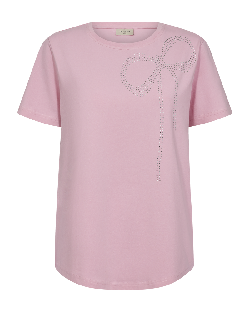FQFENJAL - T-SHIRT MIT STRASSSTEINEN - ROSE