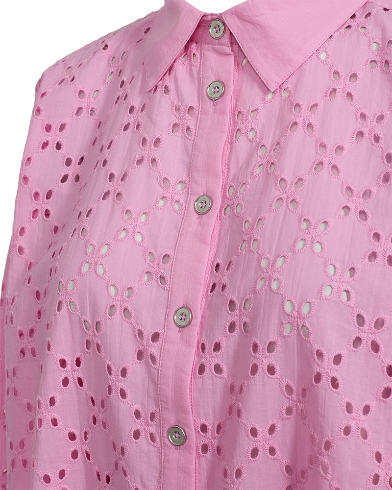 FQISOLDE - HEMD MIT LOCHMUSTER - ROSE