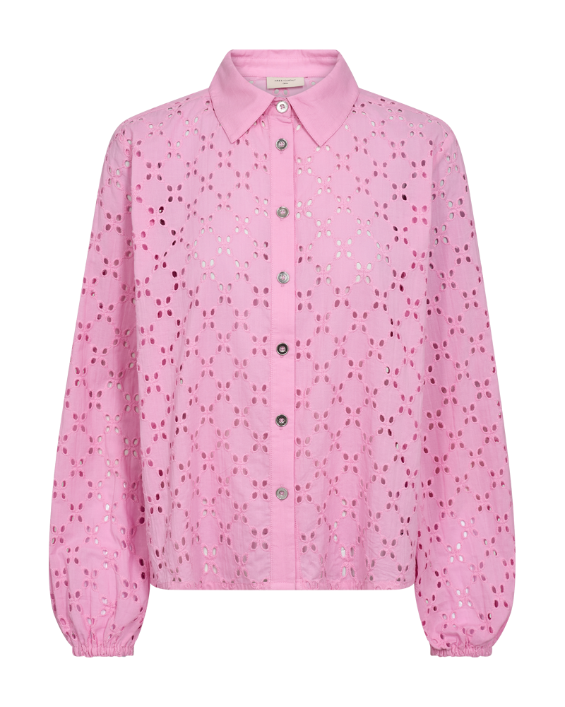 FQISOLDE - HEMD MIT LOCHMUSTER - ROSE