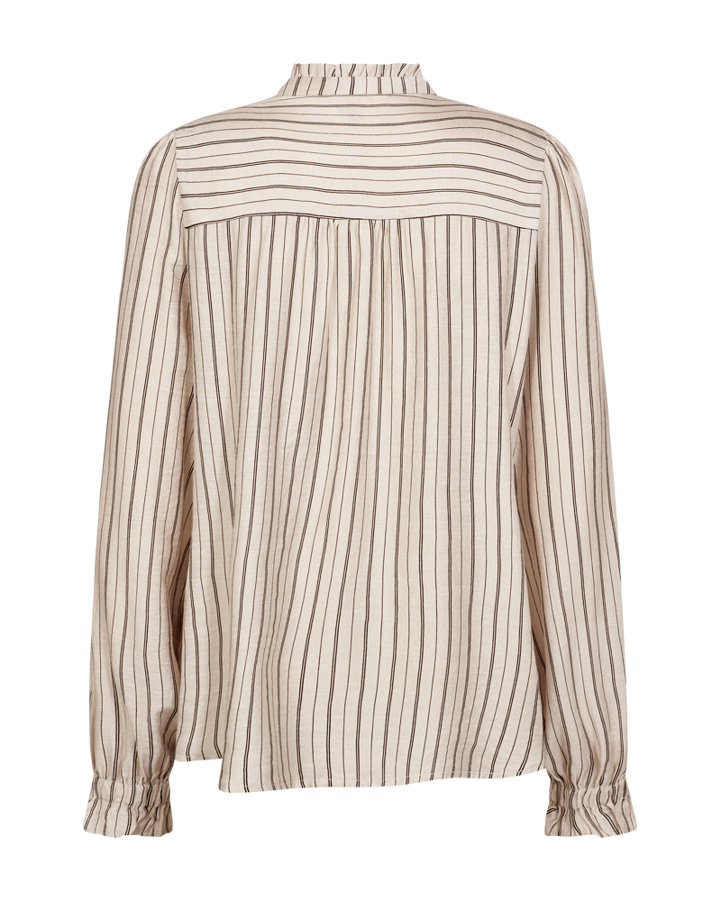 FQONILLA - HEMD MIT RÜSCHEN - BEIGE