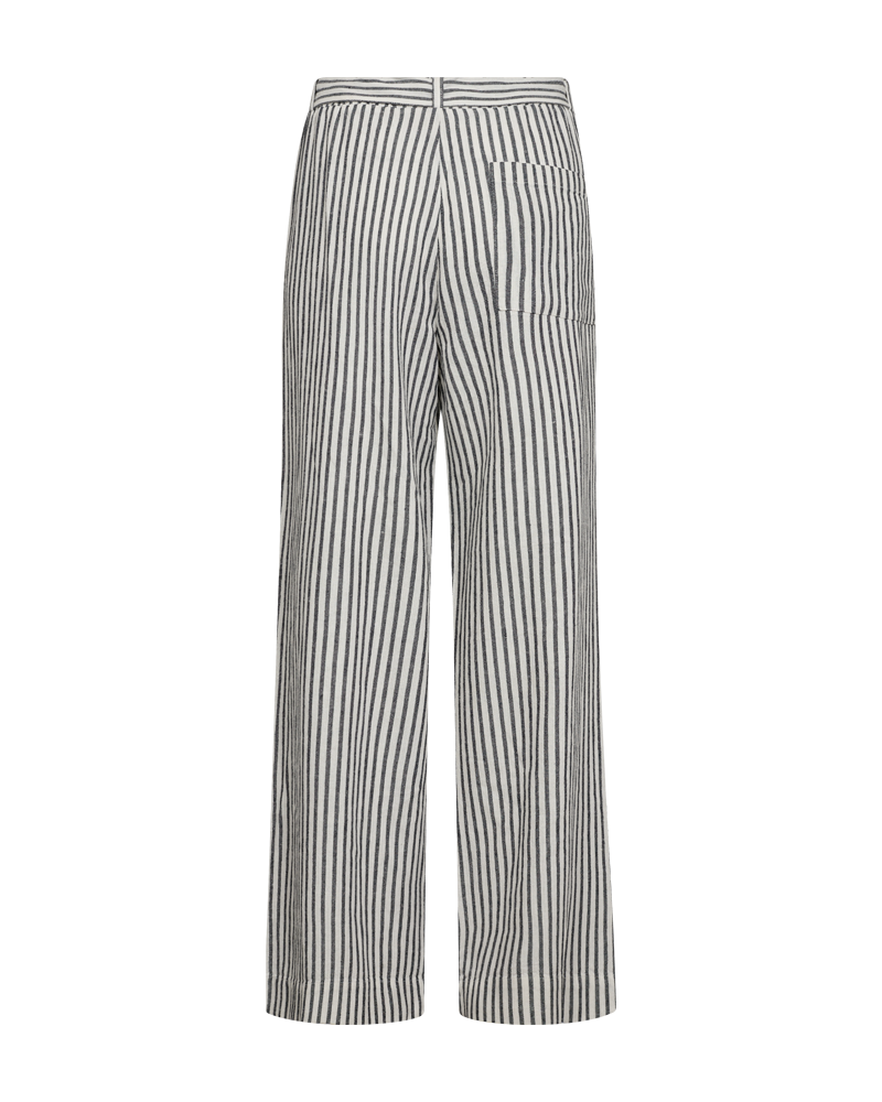 FQLAVISCO - GESTREIFTE LEINEN HOSE - WEISS UND BLAU