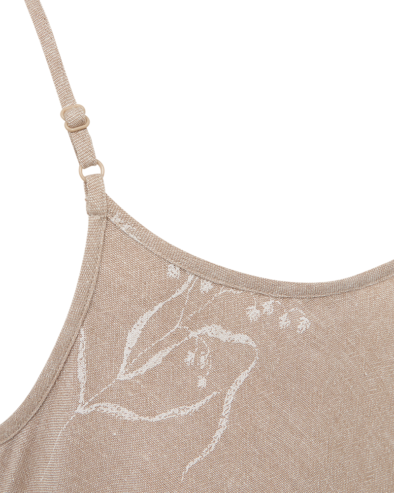 FQLALUNA – KLEID MIT BLUMENPRINT - WEISS UND  BEIGE