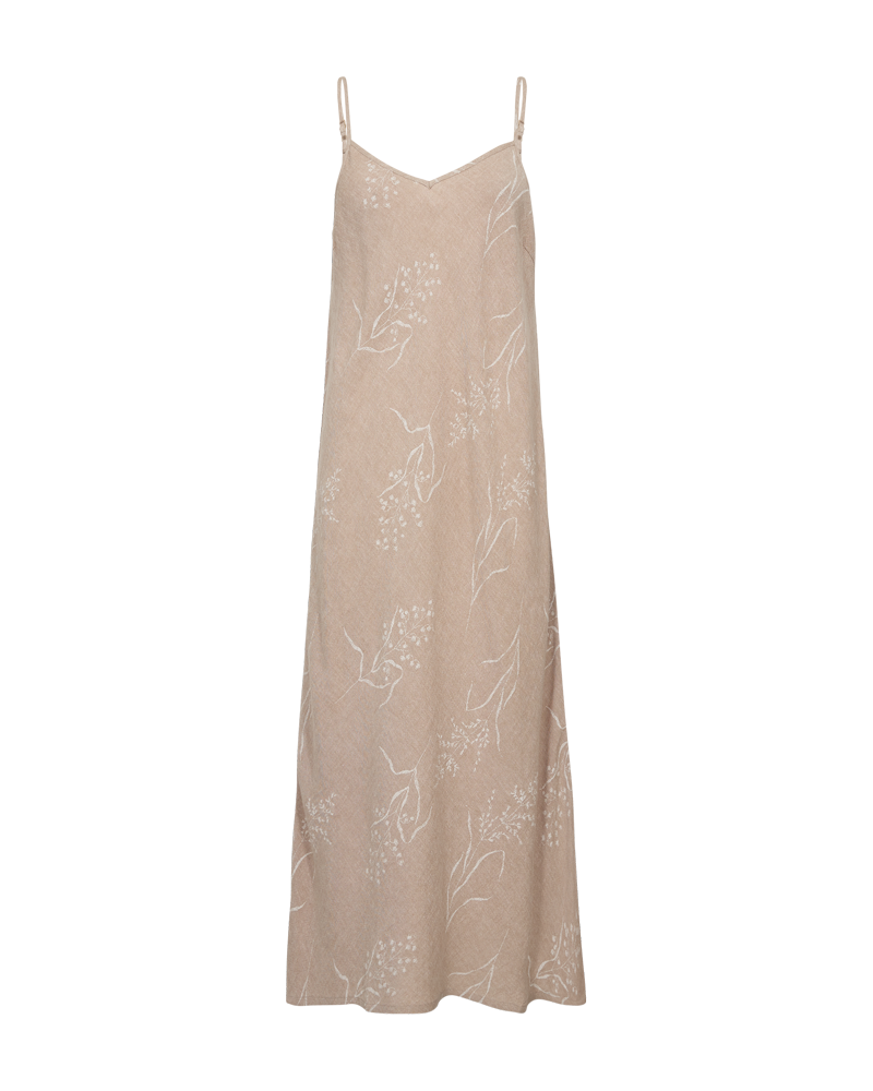 FQLALUNA – KLEID MIT BLUMENPRINT - WEISS UND  BEIGE