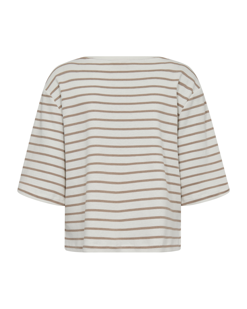 FQMILA - T-SHIRT - WEISS UND BRAUN