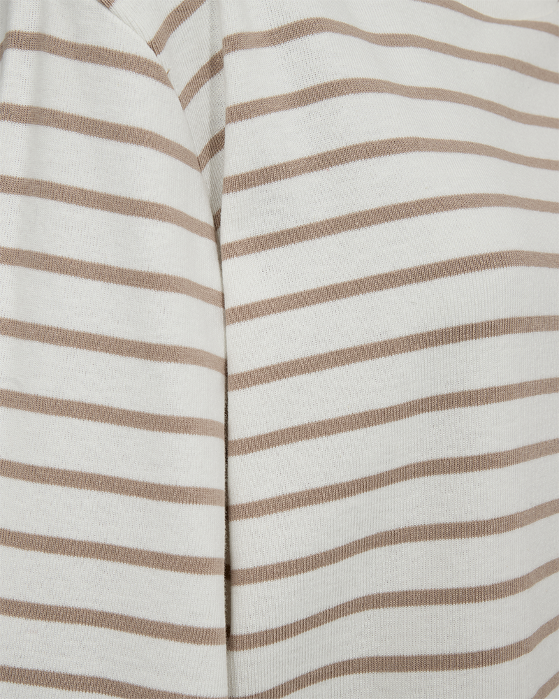 FQMILA - T-SHIRT - WEISS UND BRAUN