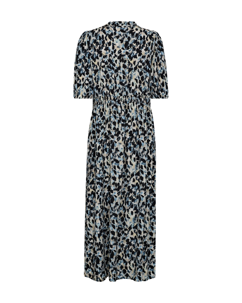 FQADNEY – KLEID MIT PRINT - BLAU