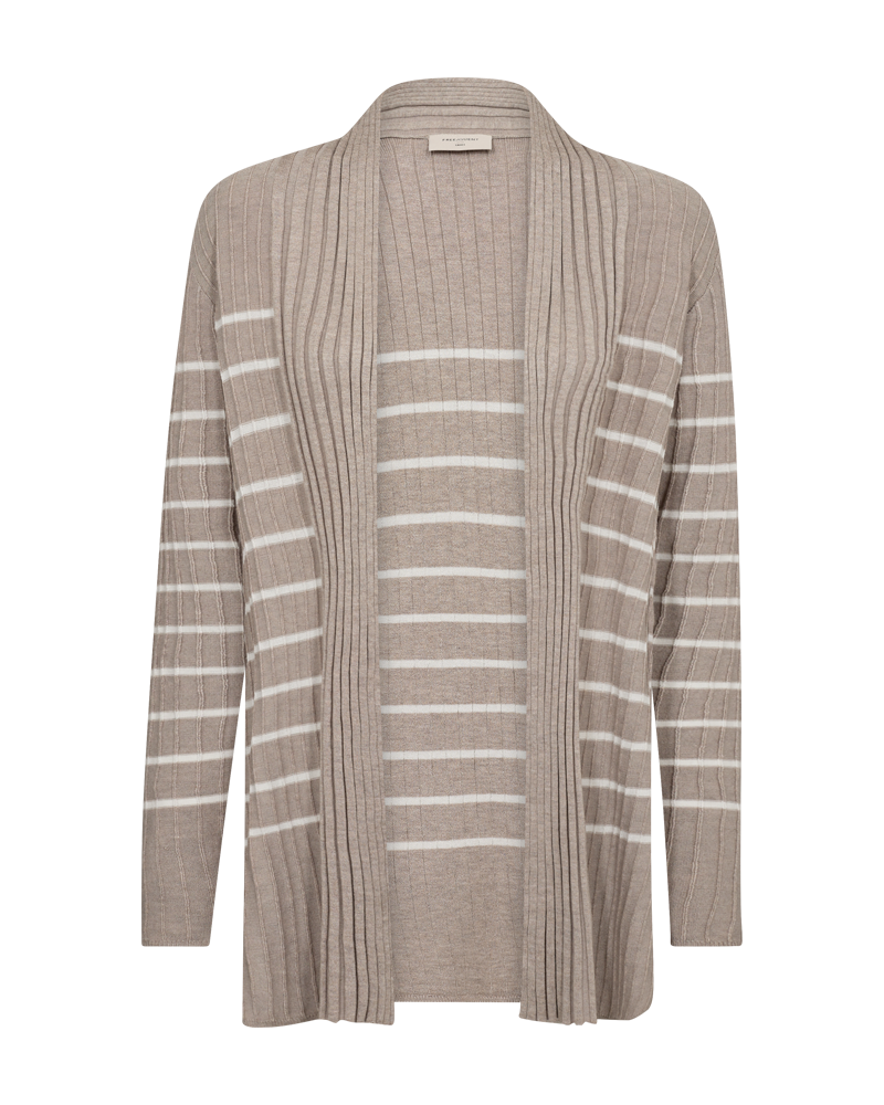FQCLAUDISSE - CARDIGAN - BEIGE UND WEISS
