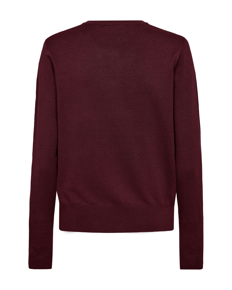 FQKATIE – FEINSTRICK-CARDIGAN - BORDEAUX