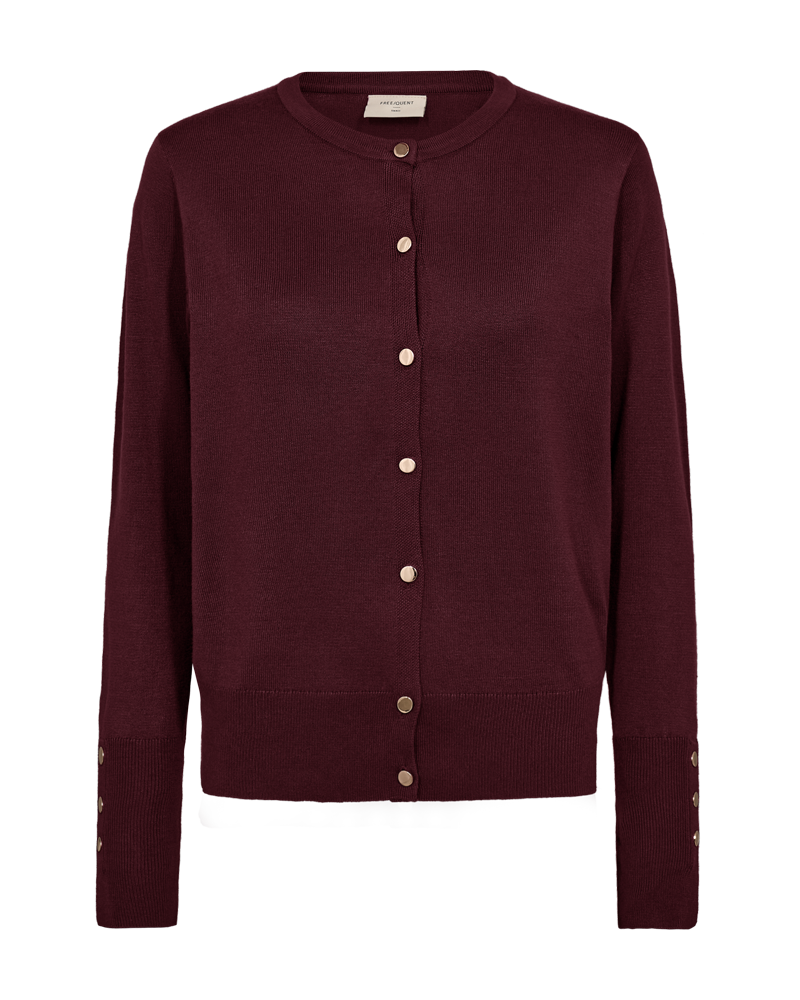 FQKATIE – FEINSTRICK-CARDIGAN - BORDEAUX