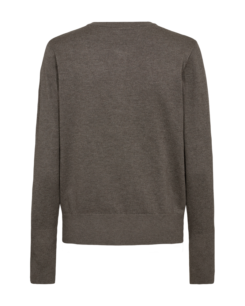 FQKATIE – FEINSTRICK-CARDIGAN - BRAUN