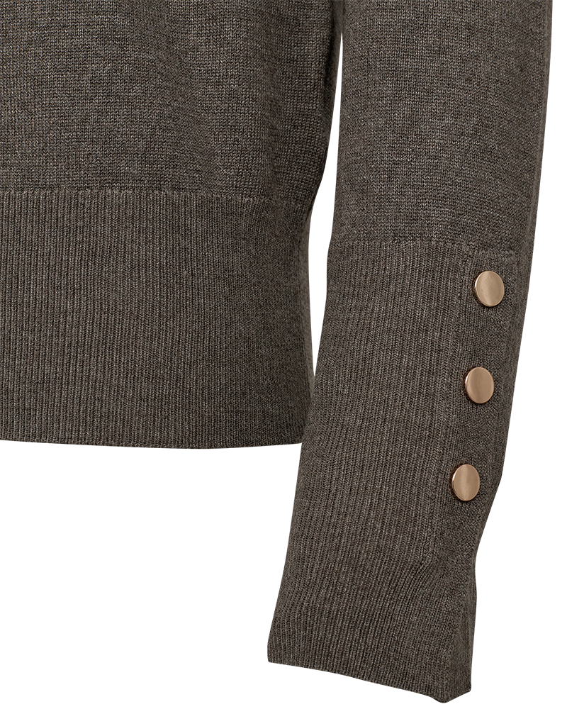 FQKATIE – FEINSTRICK-CARDIGAN - BRAUN