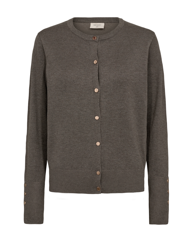 FQKATIE – FEINSTRICK-CARDIGAN - BRAUN