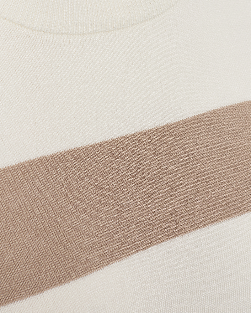 FQPIXIE - PULLOVER - WEISS UND BRAUN