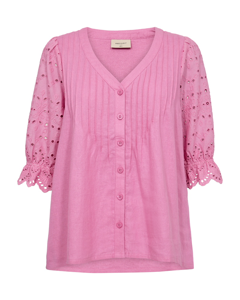 FQLALUNA – HEMD MIT BRODERIE ANGLAISE - ROSE