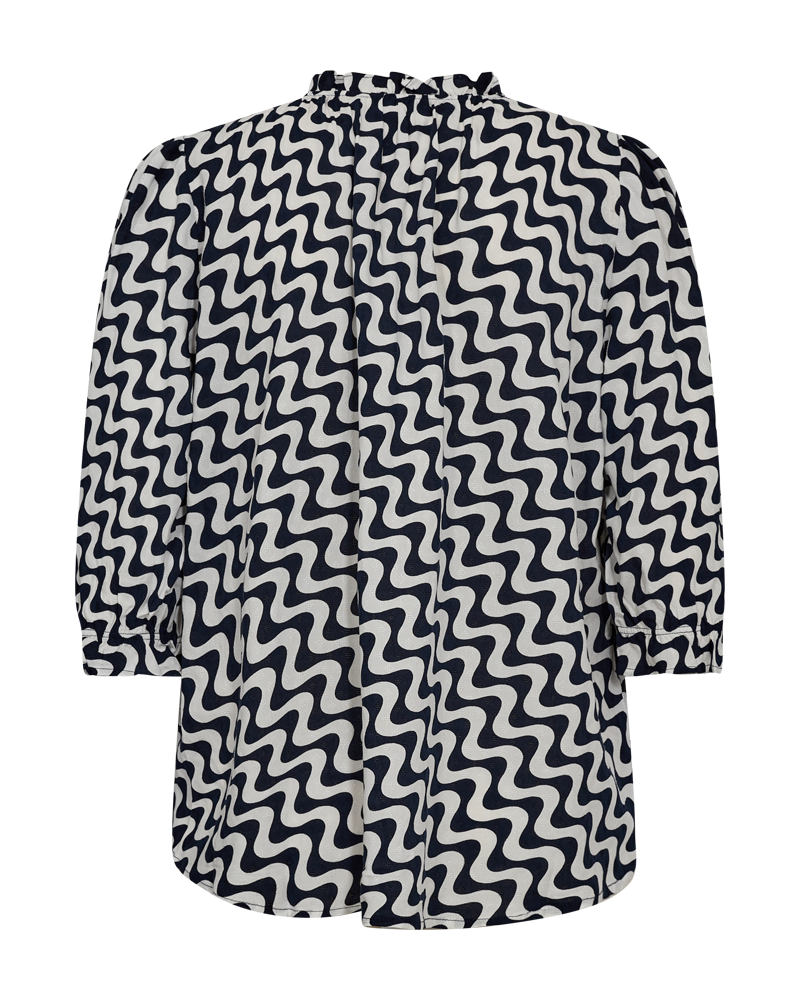 FQADNEY - BLUSE - WEISS UND BLAU