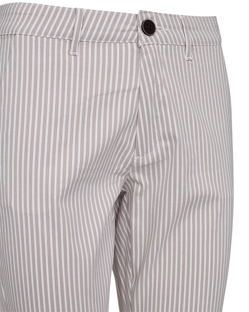 FQREX - GESTREIFTE KNÖCKELHOSE - BRAUN