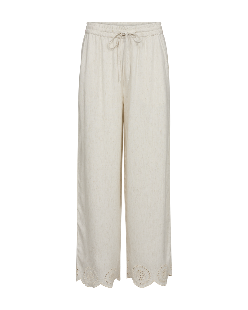 FQLINUS - HOSE MIT LOCKSTICKEREI - BEIGE