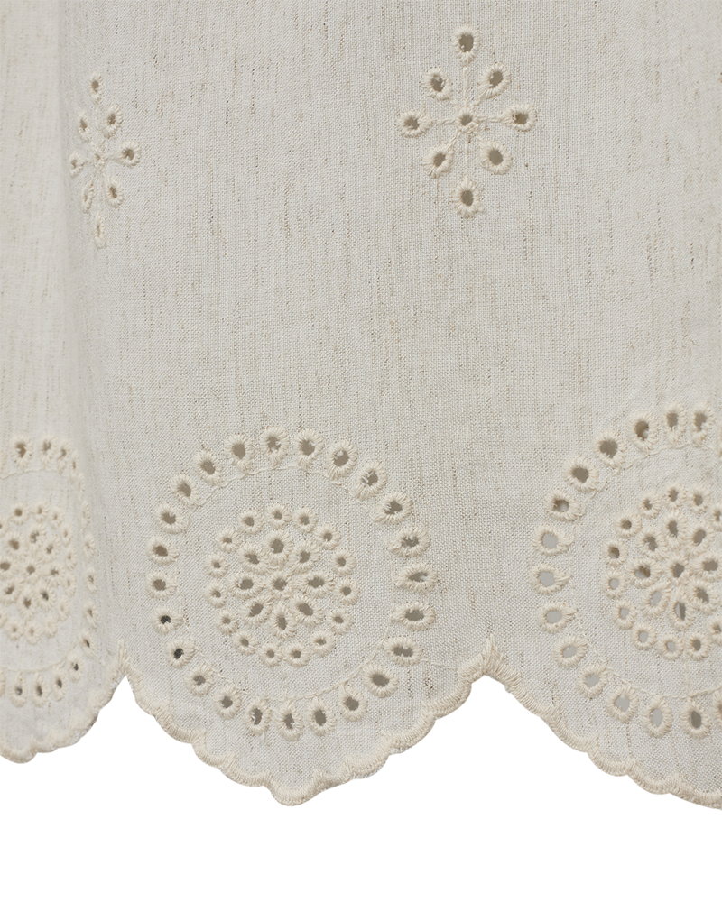 FQLINUS – ROCK MIT STICKEREI ANGLAISE - BEIGE