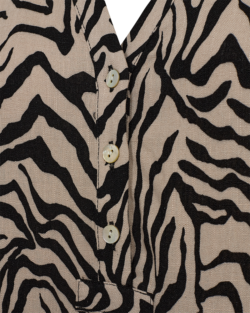 FQLARIN - KLEID - BEIGE UND SCHWARZ