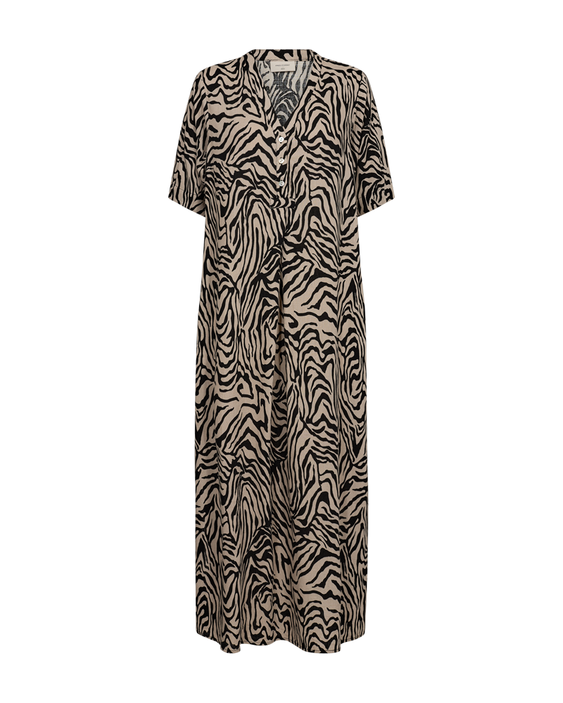 FQLARIN - KLEID - BEIGE UND SCHWARZ