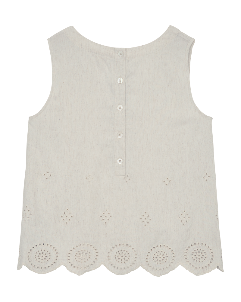 FQLINUS – TOP MIT SPITZE - BEIGE