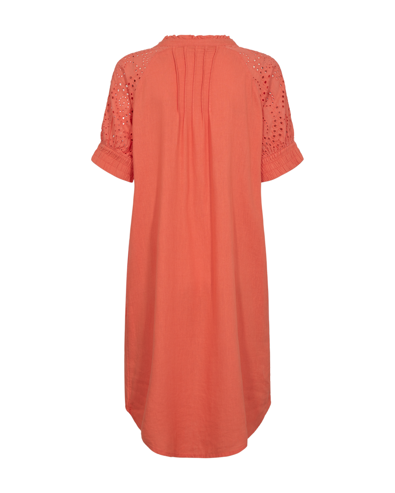 FQLOUIS – KLEID MIT BALLOONÄRMELN - ORANGE