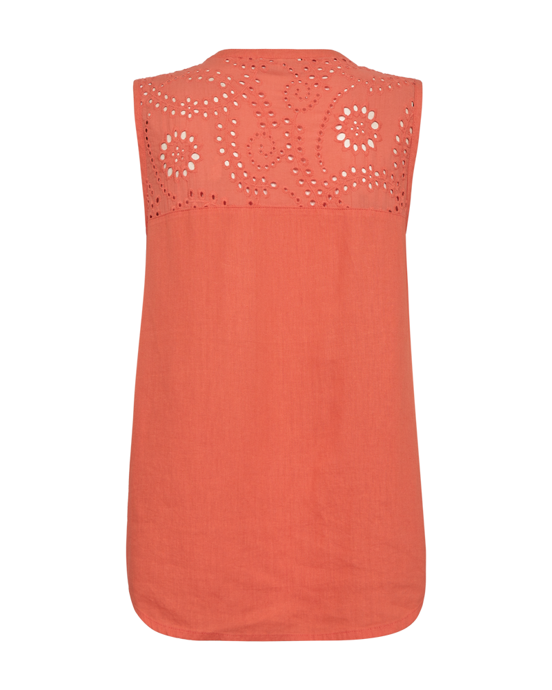 FQLOUIS – BLUSE MIT SPITZE - ORANGE