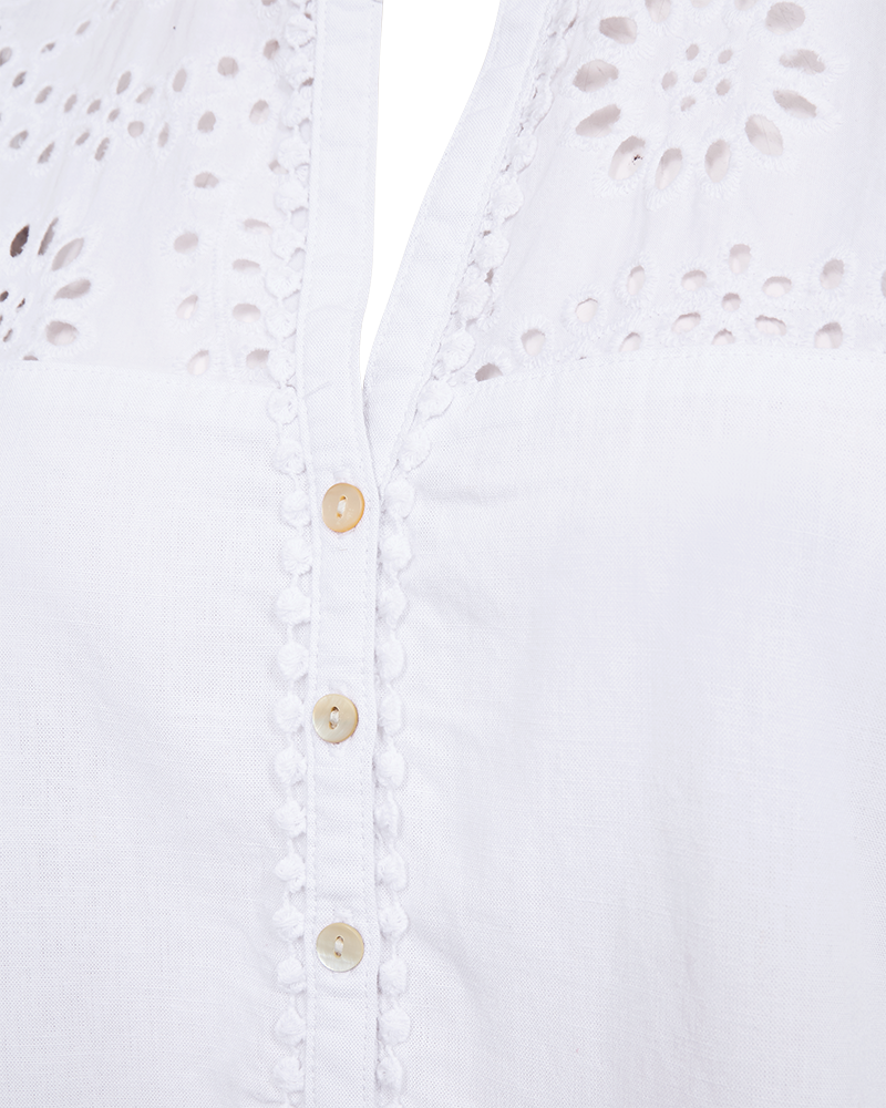FQLOUIS – BLUSE MIT SPITZE - WEISS