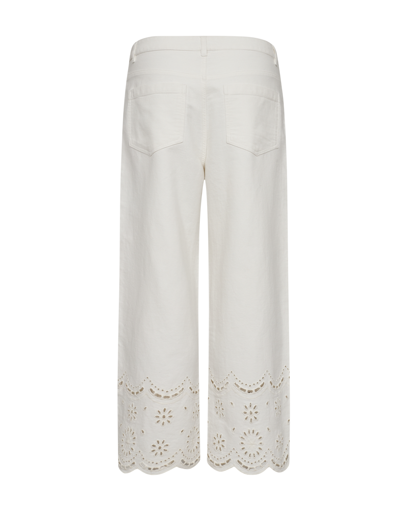 FQTANNI – HOSE MIT STICKEREI - WEISS