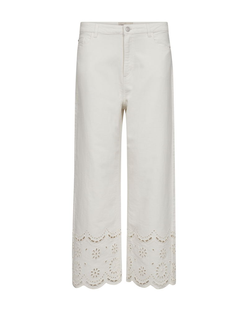 FQTANNI – HOSE MIT STICKEREI - WEISS