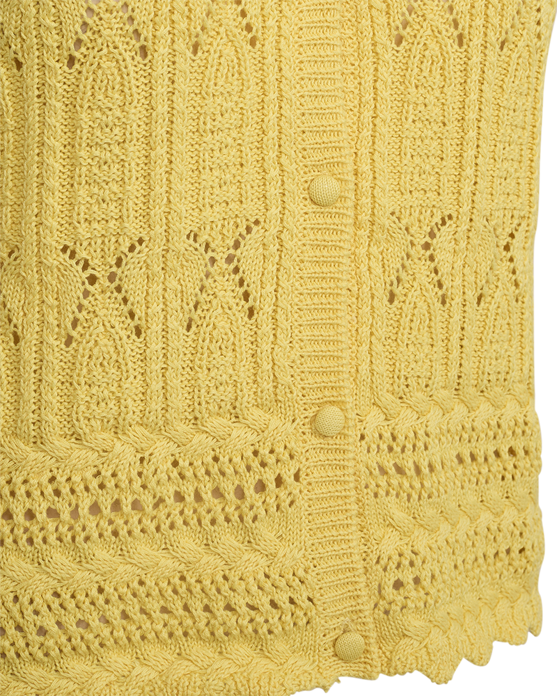FQFRAYA – GESTRICKTE WESTE - GELB