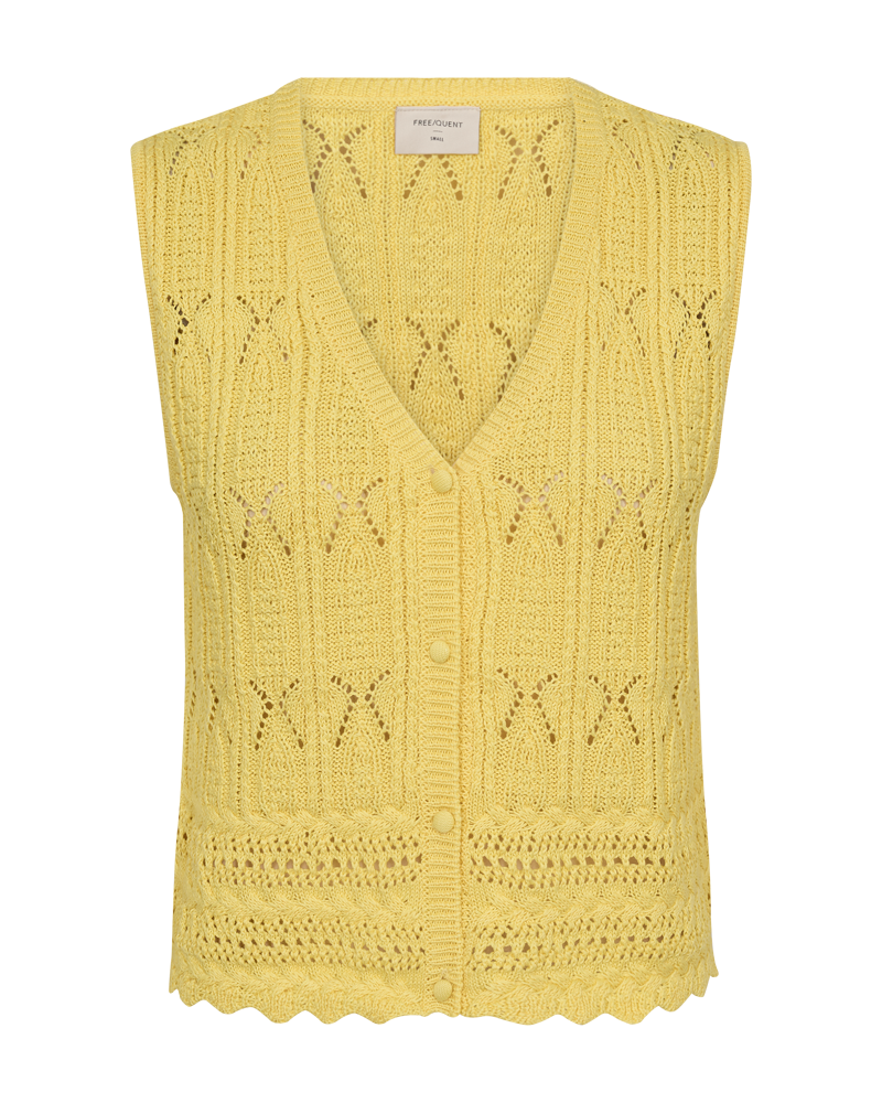 FQFRAYA – GESTRICKTE WESTE - GELB