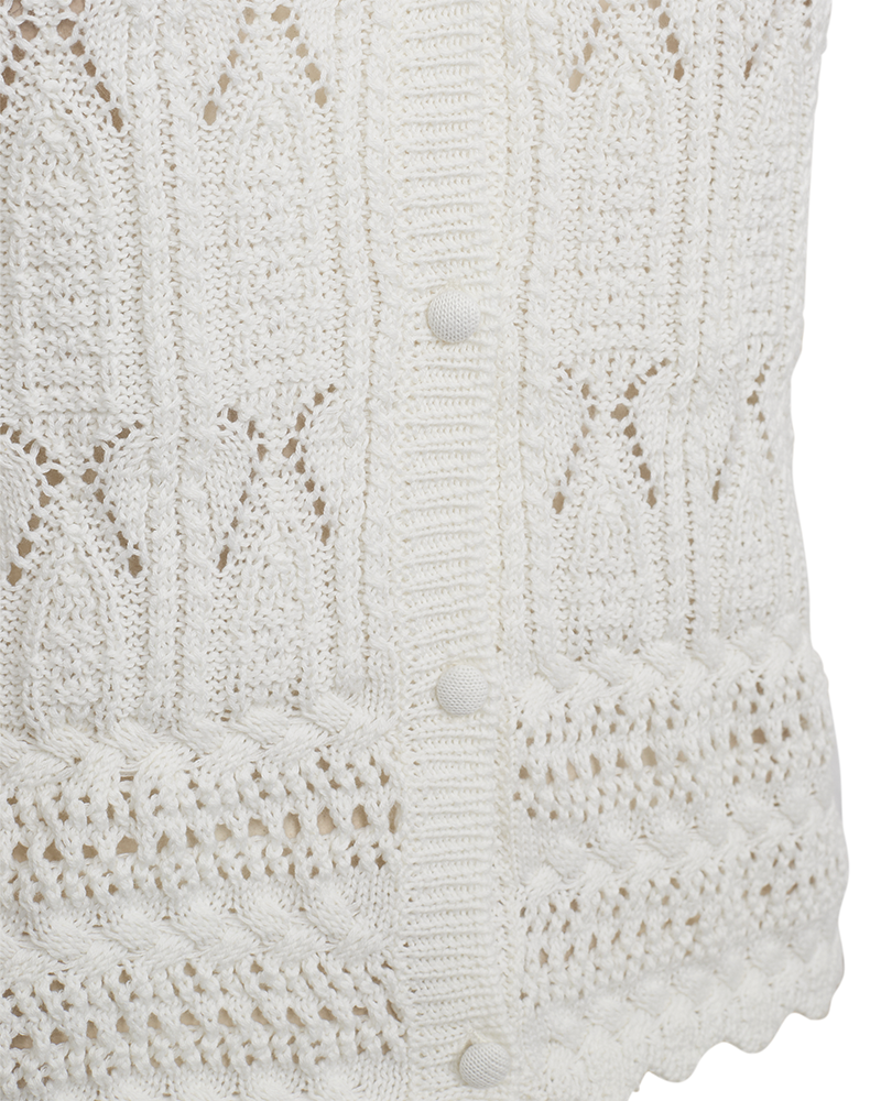 FQFRAYA – GESTRICKTE WESTE - WEISS